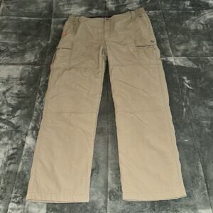 The American Outdoorsman Pants Men's 36x30 Tan Fleece Line Utility Hiking Trail